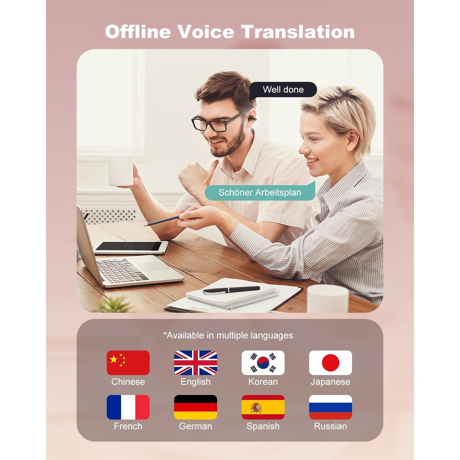 Auriculares Traductores Inalámbricos AMINY U9 Bluetooth 5.4