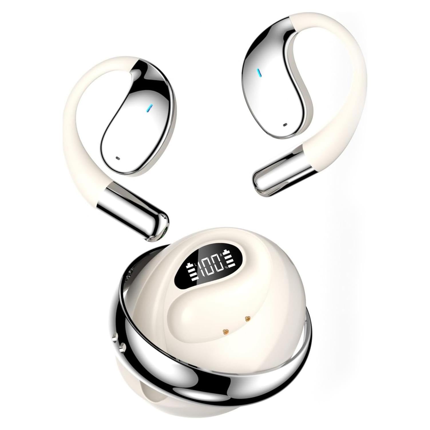 Auriculares Traductores AI OWS Inalámbricos 144 Idiomas Beige