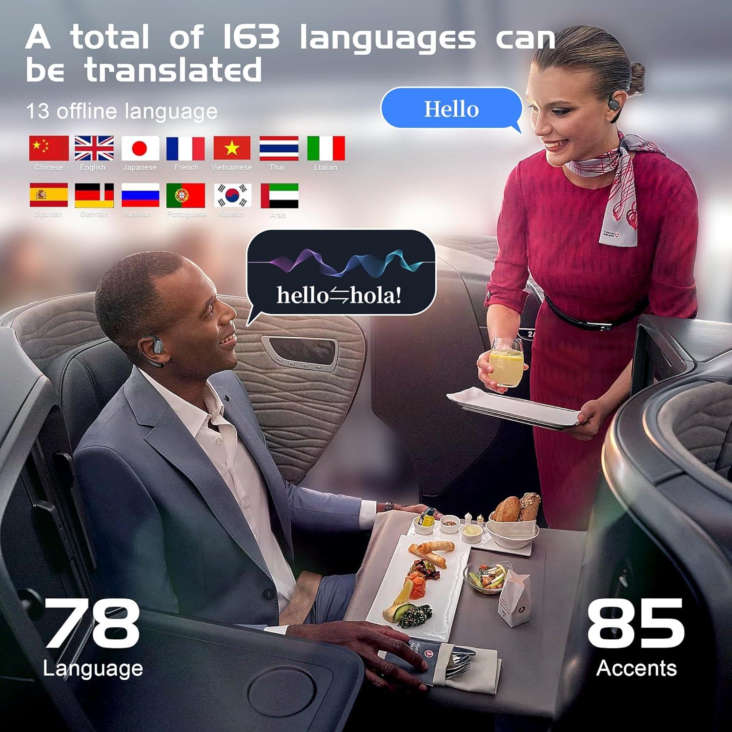 Auriculares Traductores IAMJOY X18 163 Idiomas Bluetooth 5.3