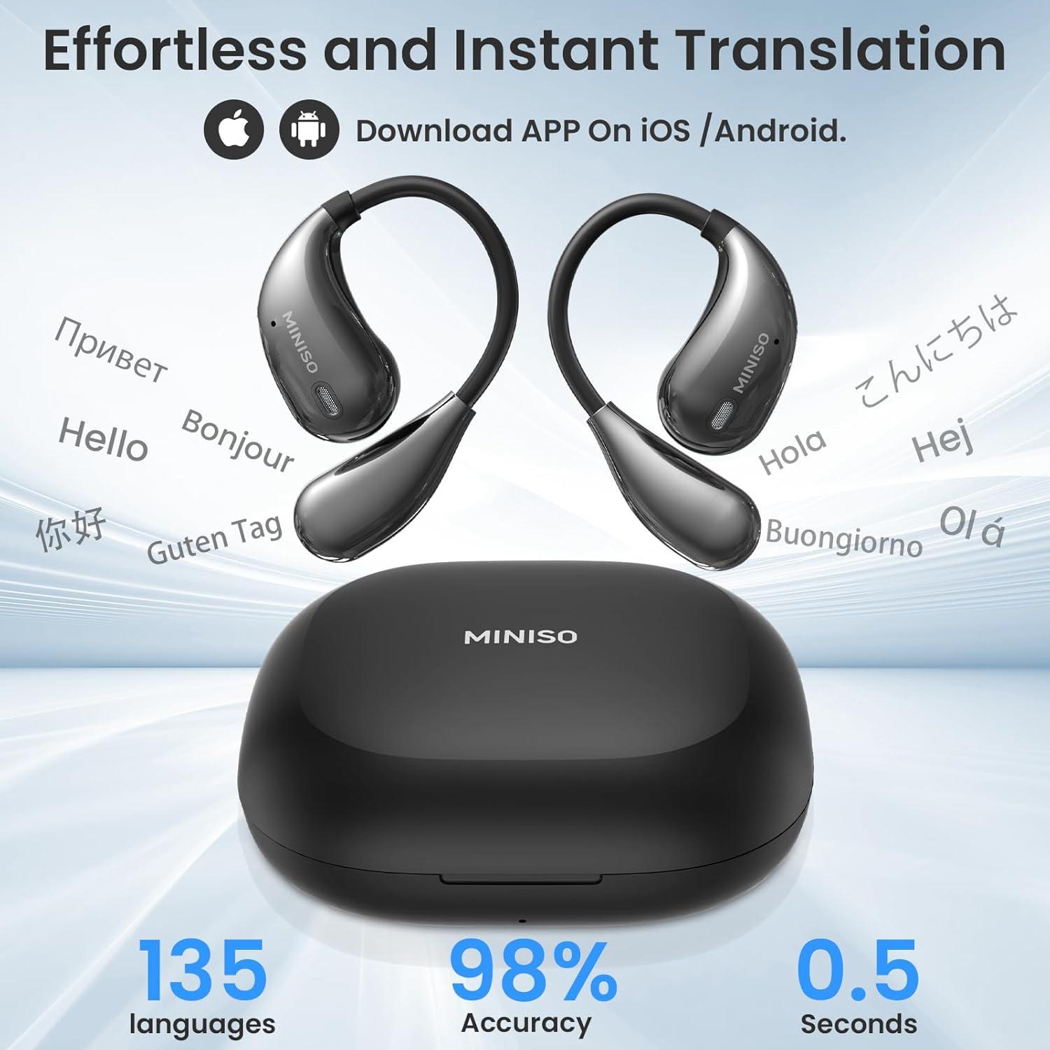 Auriculares MINISO X33 Inalámbricos con Traducción AI 135 Idiomas