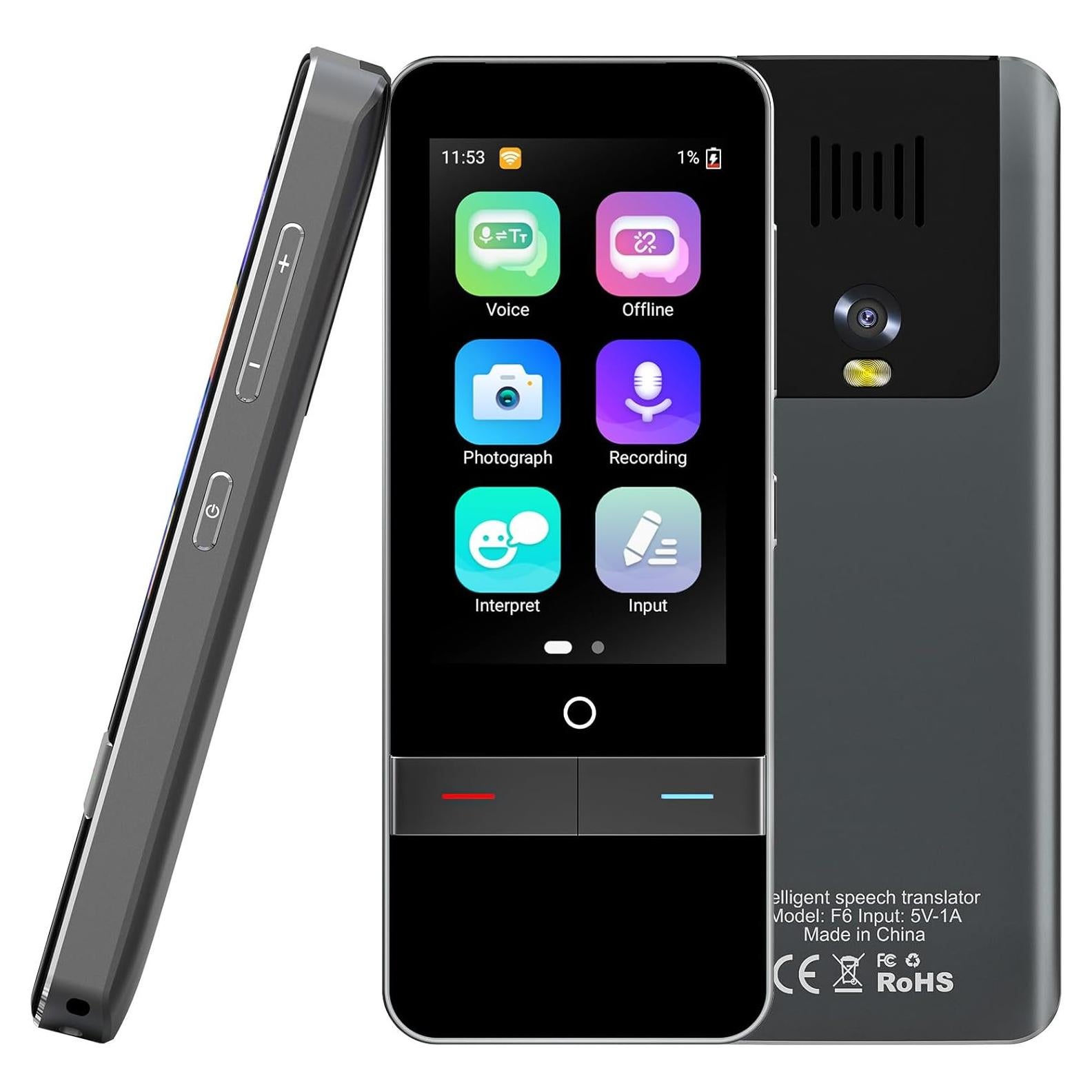 Traductor de Idiomas Zyhappk ED05A Portátil 139 Idiomas