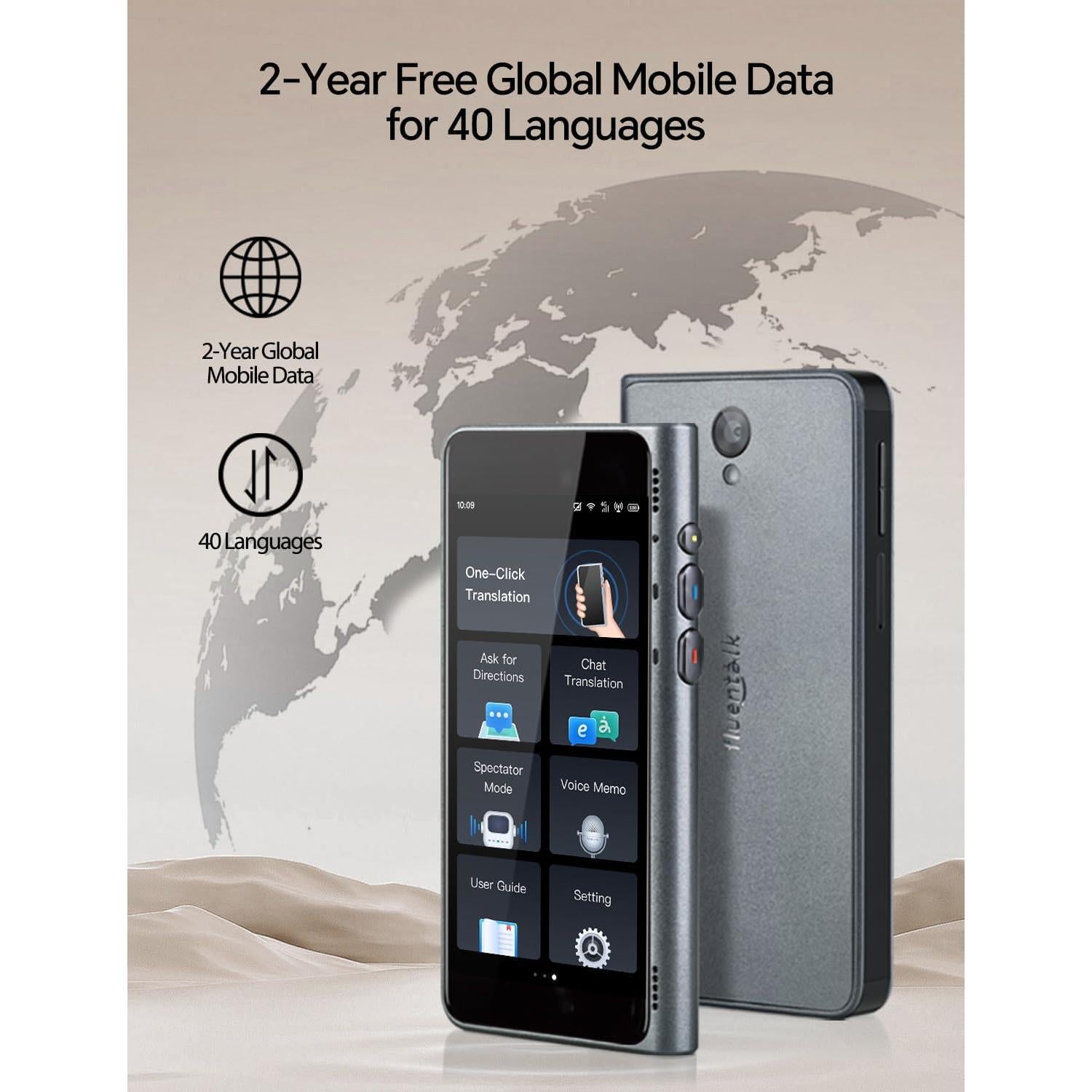 Traductor Timekettle Fluentalk T1 40 Idiomas Pantalla 4"