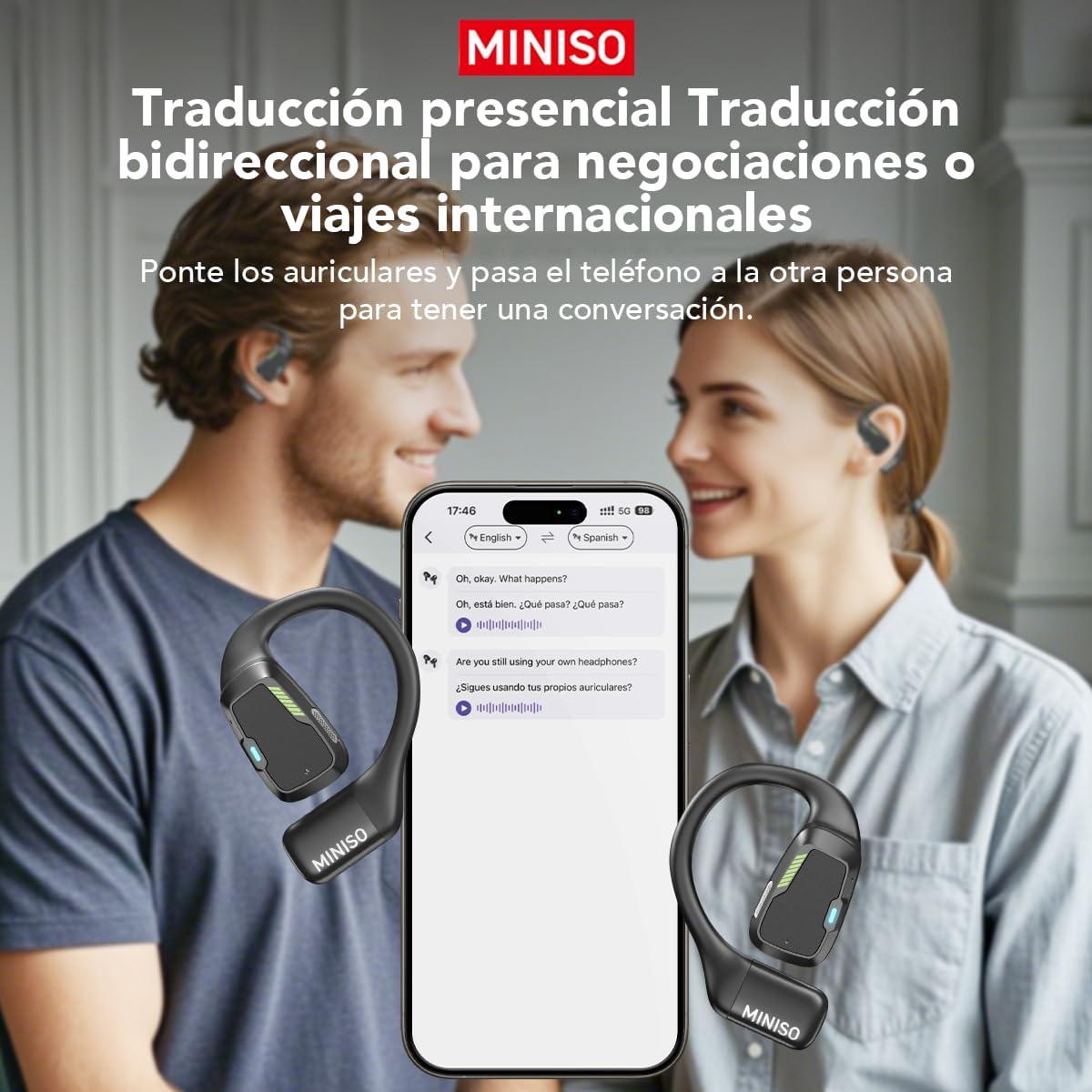 Auriculares Bluetooth MINISO M98 con Traducción AI 135 Idiomas