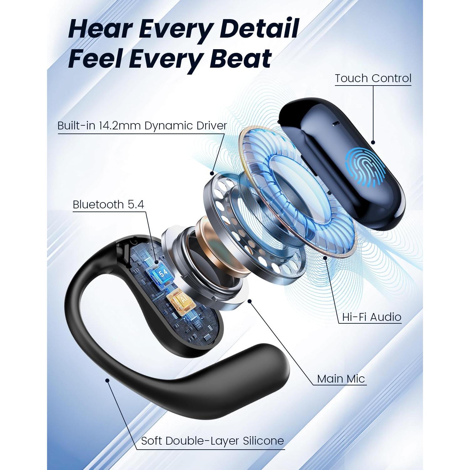 Auriculares Inalámbricos Bluetooth LACRTOPE Q16S PRO - Traducción AI 144 Idiomas