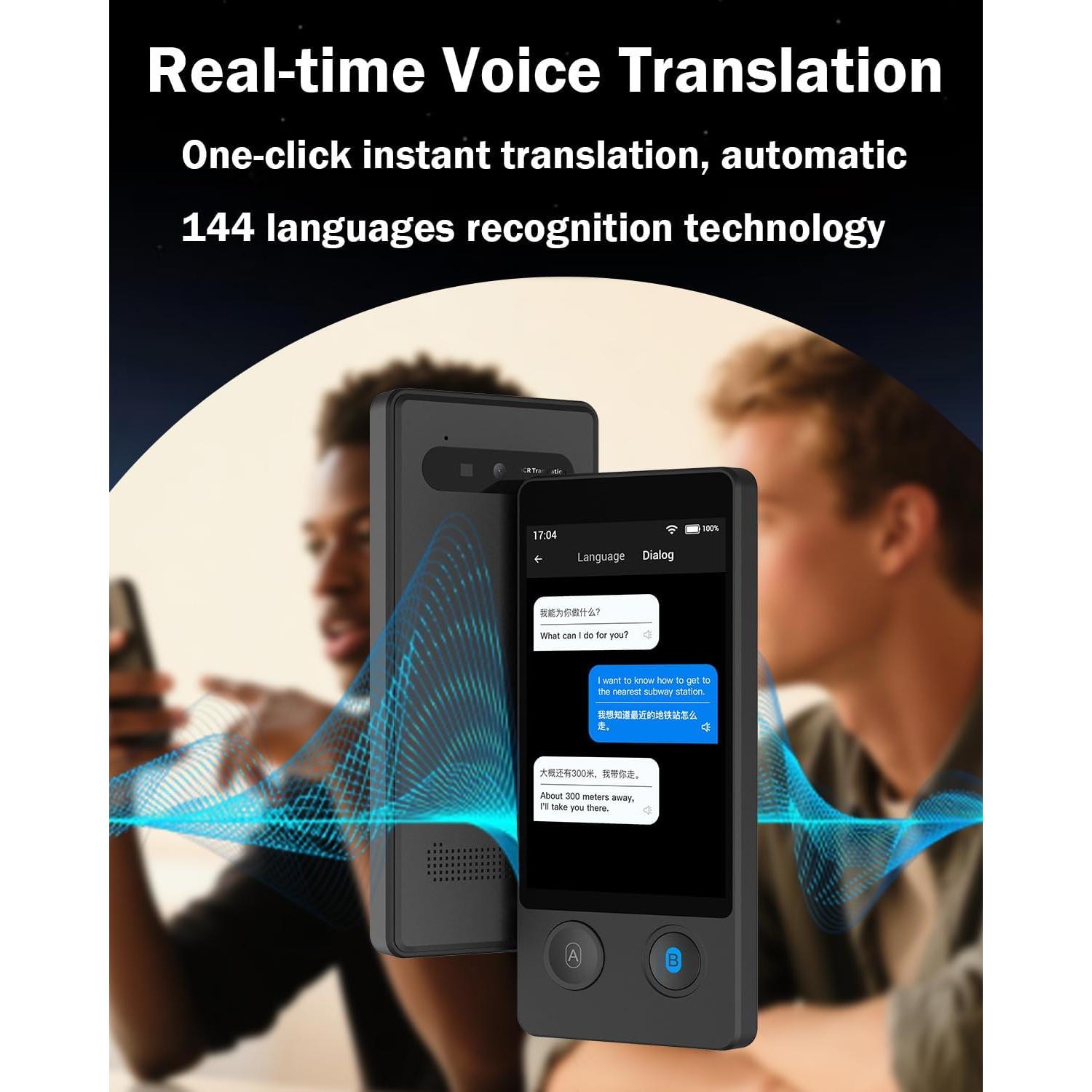 Traductor de Idiomas Wooask W12 AI 144 Idiomas Tiempo Real