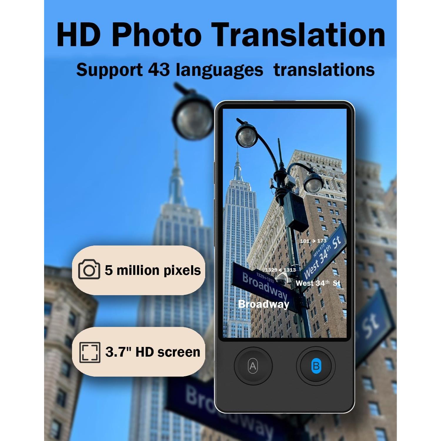 Traductor de Idiomas Wooask W12 AI 144 Idiomas Tiempo Real