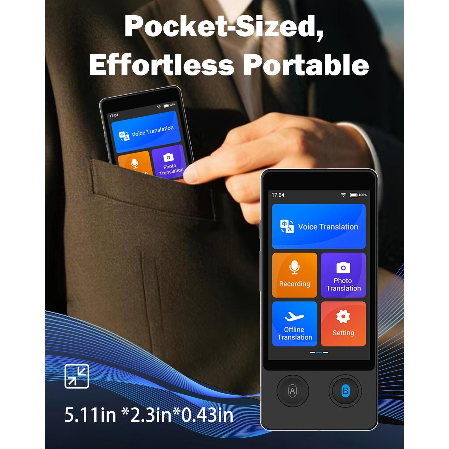 Traductor de Idiomas Wooask W12 AI 144 Idiomas Tiempo Real