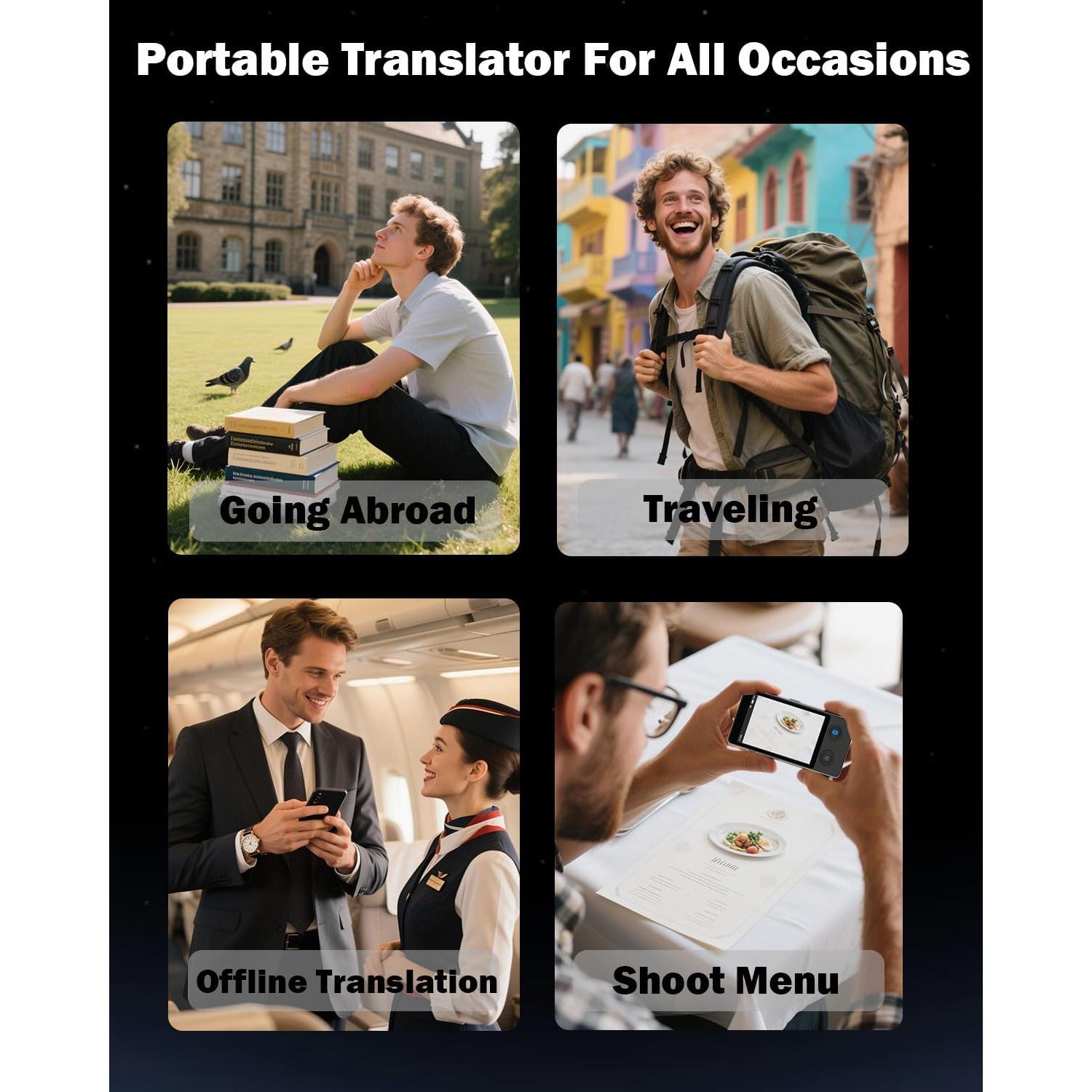 Traductor de Idiomas Wooask W12 AI 144 Idiomas Tiempo Real