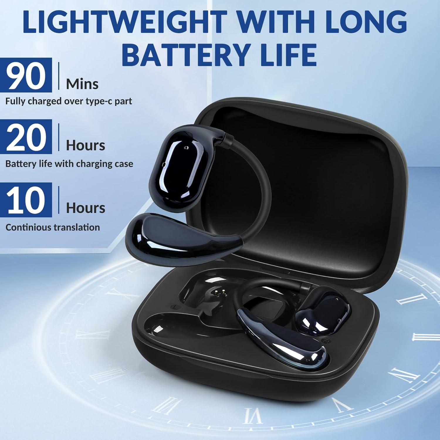 Auriculares Traductores Souljoy Bluetooth 150 Idiomas Tiempo Real