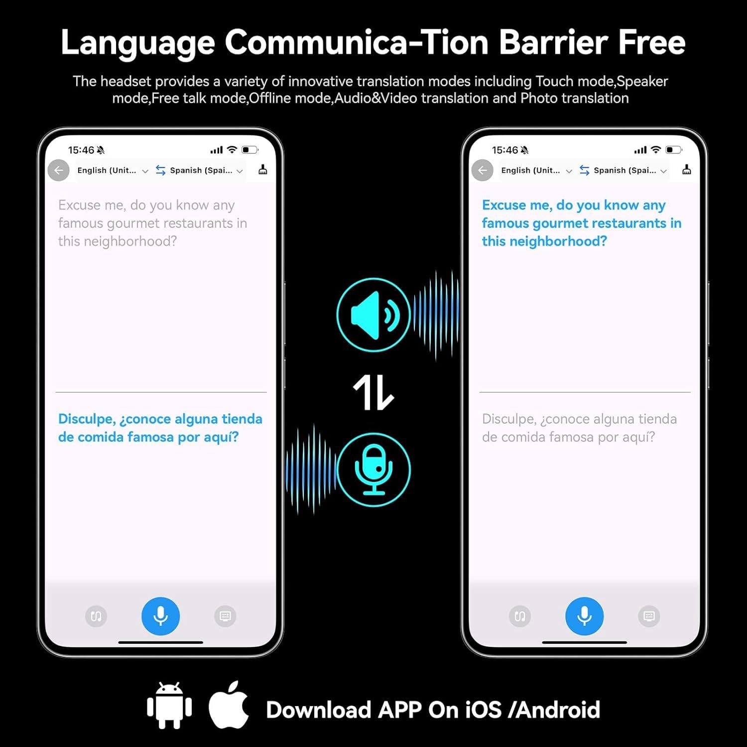 Auriculares de Traducción AI PeriPage M82 Bluetooth 144 Idiomas