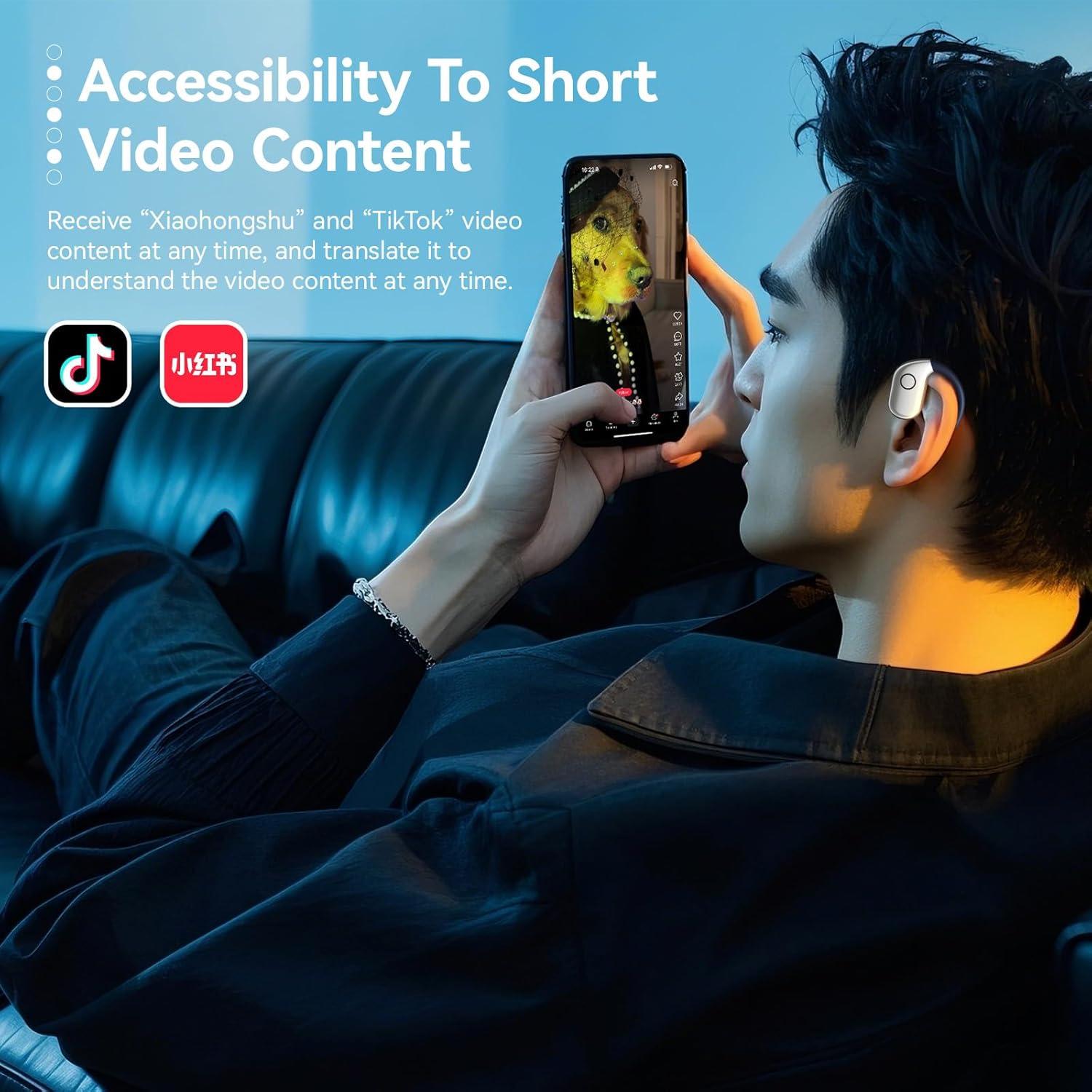 Auriculares de Traducción AI PeriPage M82 Bluetooth 144 Idiomas