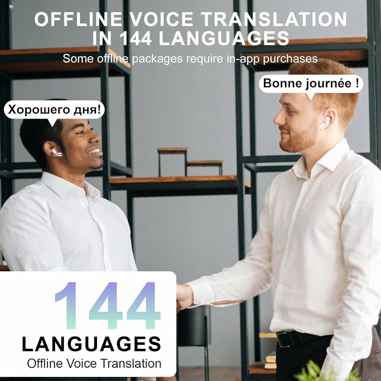 Auriculares Traductores AI Bluetooth Genérico 144 Idiomas