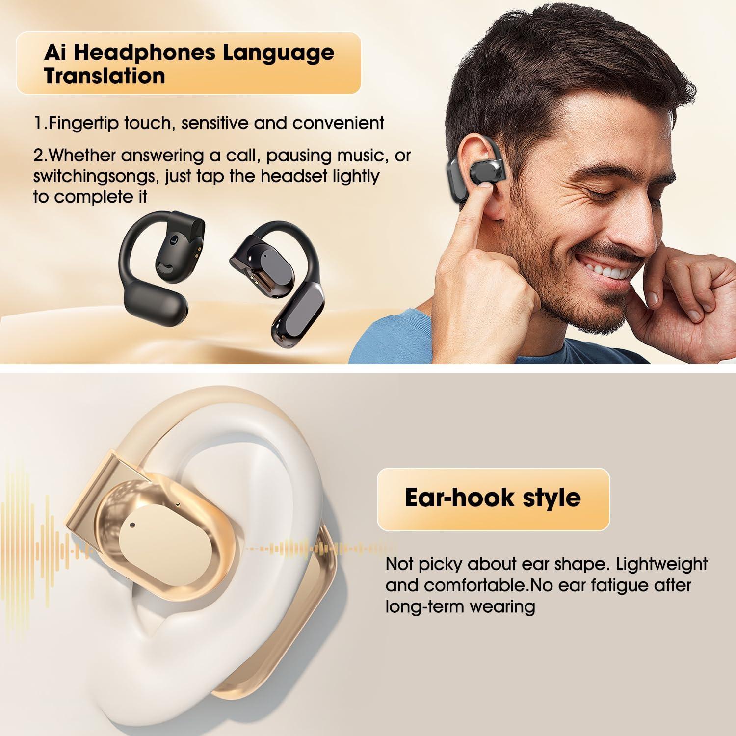 Auriculares Traductores KOQ AI 2025 Bluetooth 144 Idiomas
