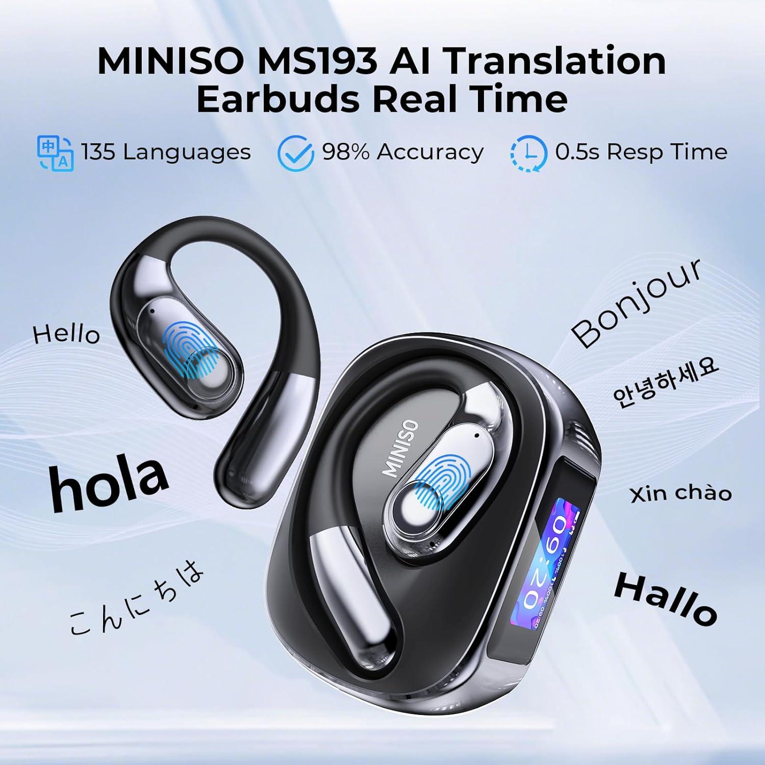 Auriculares Bluetooth MINISO MS193 Traducción AI 135 Idiomas
