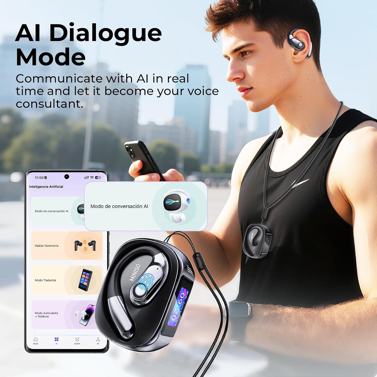 Auriculares Bluetooth MINISO MS193 Traducción AI 135 Idiomas