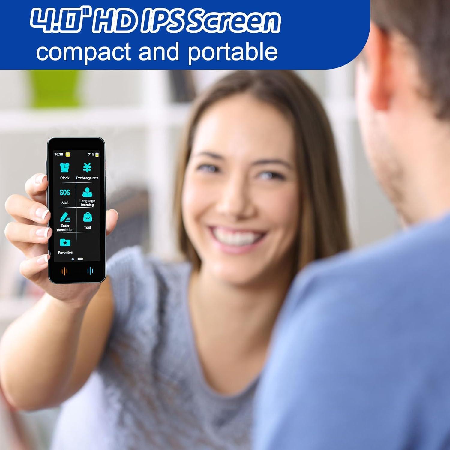 Traductor de Idiomas F12 EFOTIML, 142 Idiomas, Offline, Gris