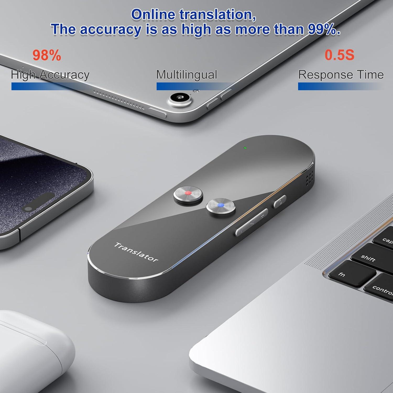 Traductor de Idiomas Portátil T6 - Traducción Instantánea 68+ Idiomas