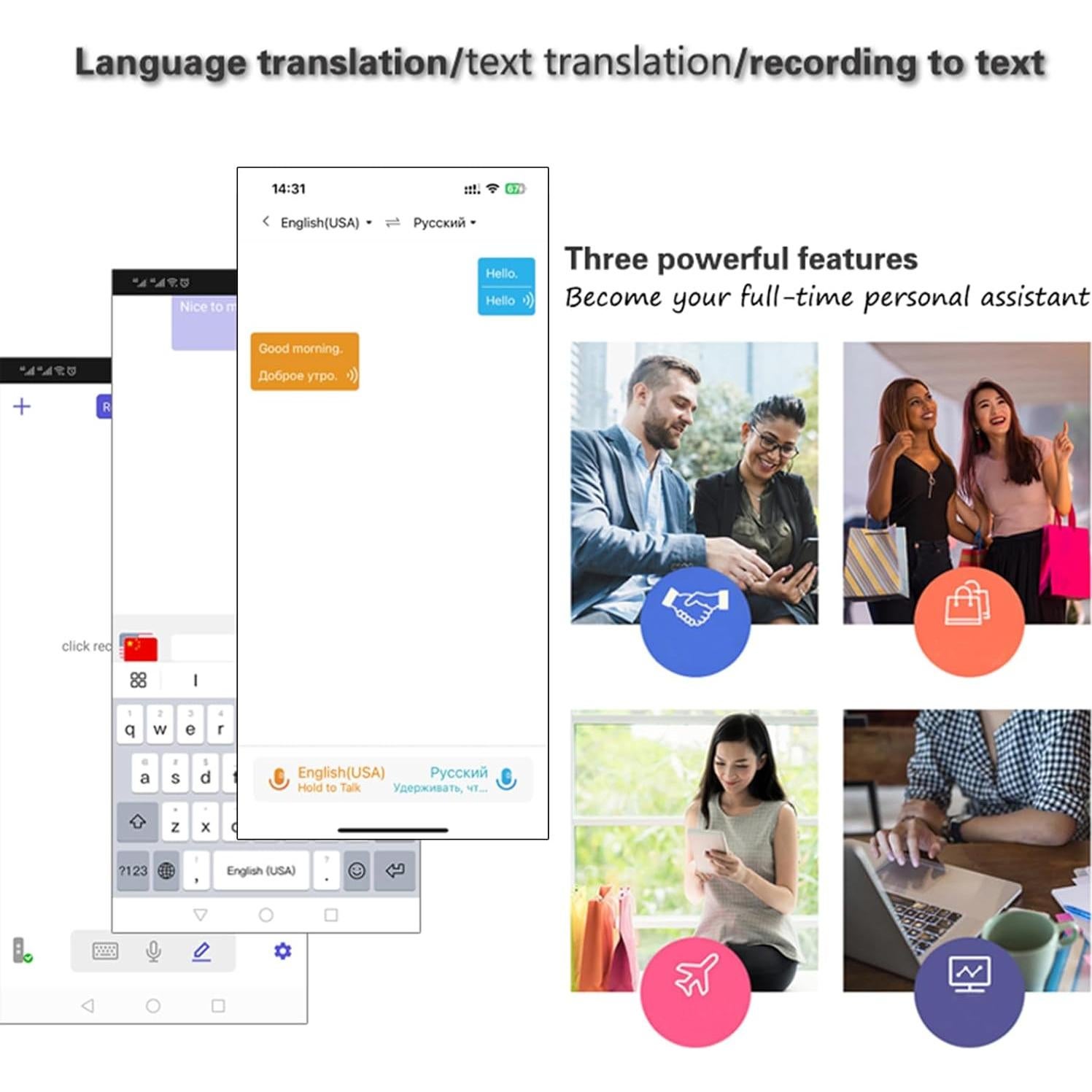 Traductor de Idiomas Portátil T6 - Traducción Instantánea 68+ Idiomas