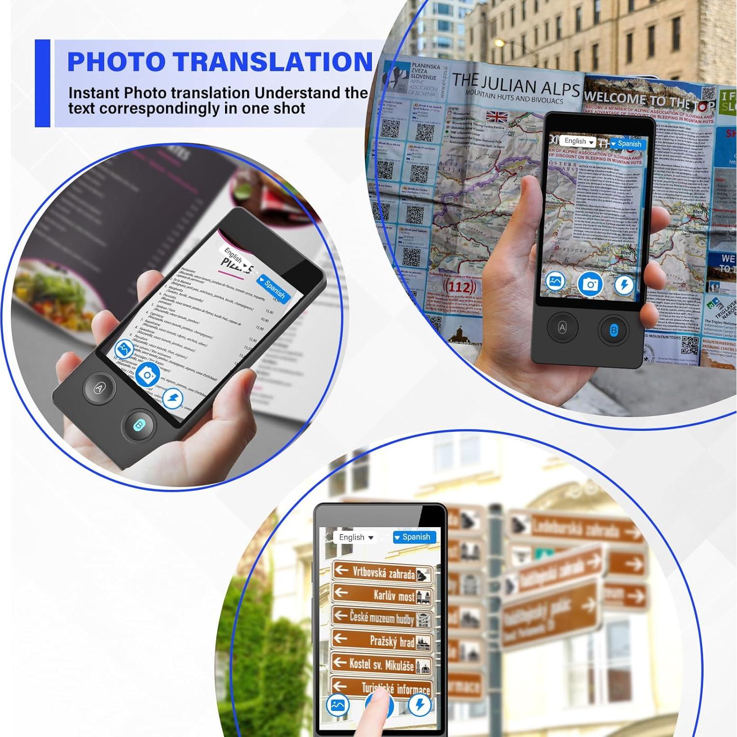 Traductor de Idiomas Portátil Rodxegu W12 - 144 Idiomas, IA, Voz