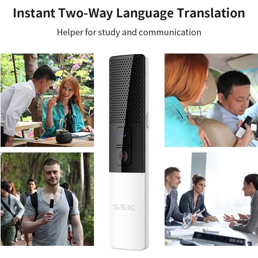 Traductor de Voz Portátil SSK STT01, 86 Idiomas, Bluetooth