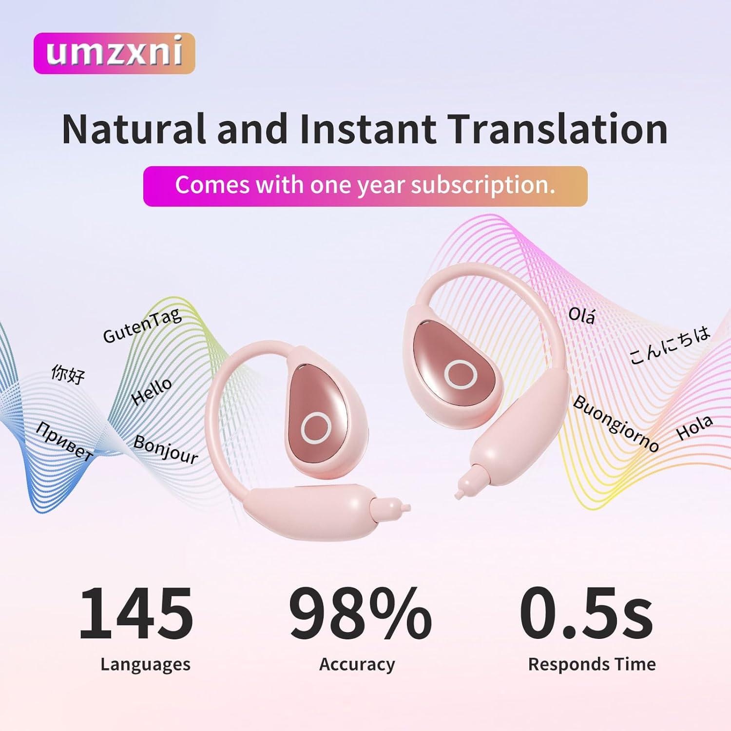 Auriculares Traductores AI M95 - Traducción en 144 Idiomas