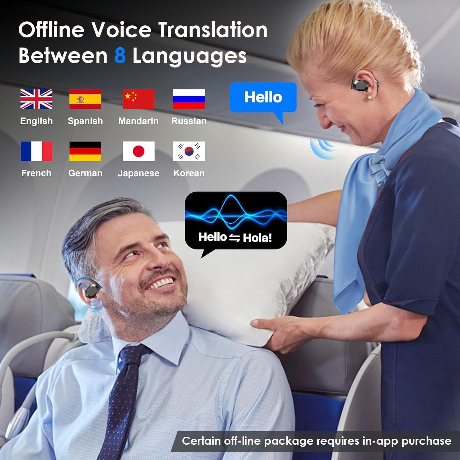 Auriculares Traductores AI QXC-M62 Inalámbricos Bluetooth 144 Idiomas