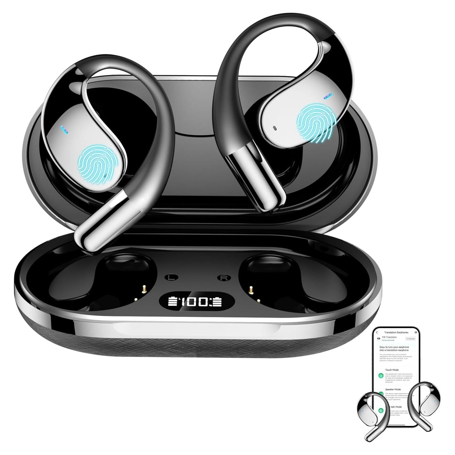 Auriculares Traductores 3-en-1 CHUNMU Negro con 150 Idiomas