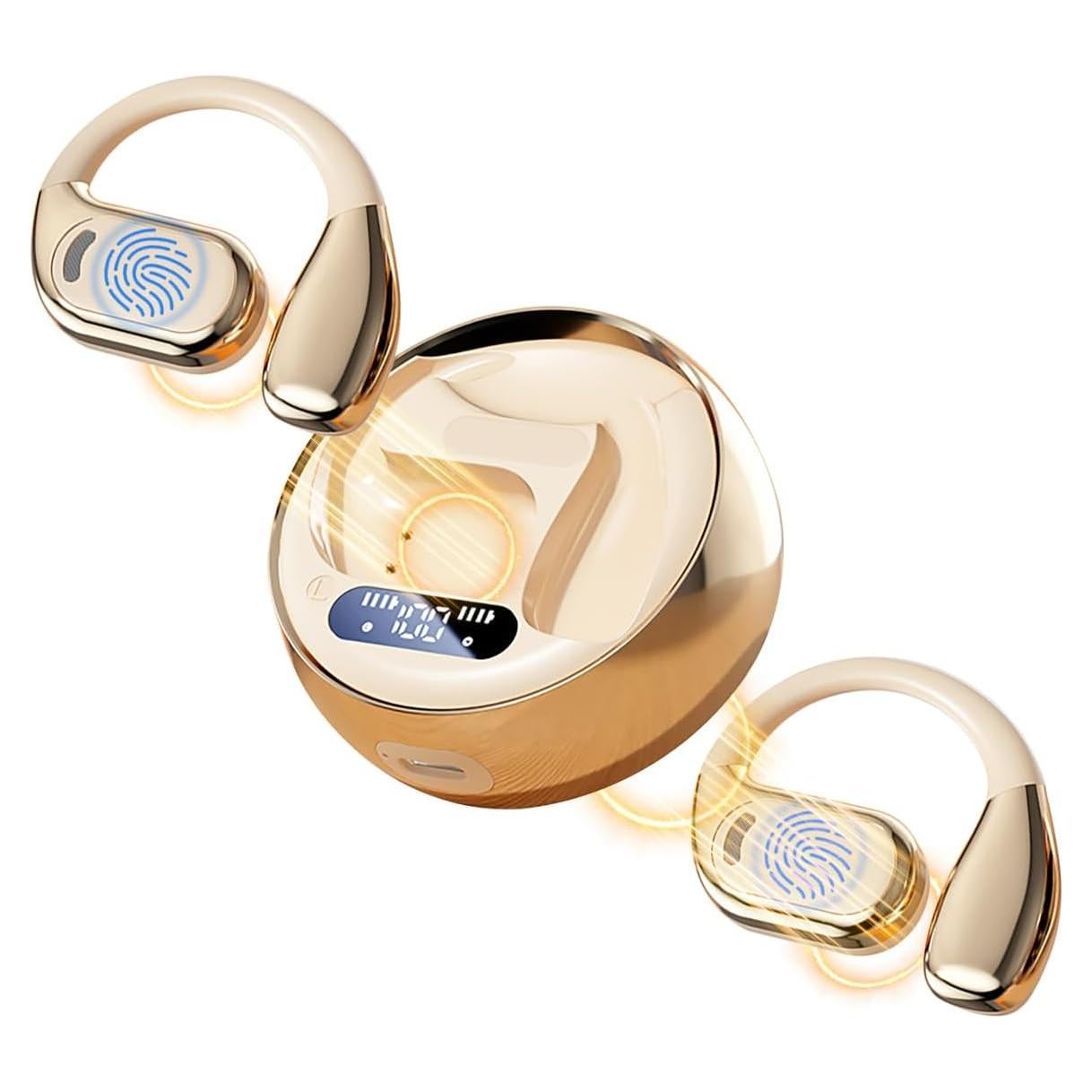 AI Language Translator Earbuds,Translation Headphones Real Time with APP for iPhone & Android,144-Language Bluetooth Ear Buds Translating Device,Wireless Translator Headset,Gold