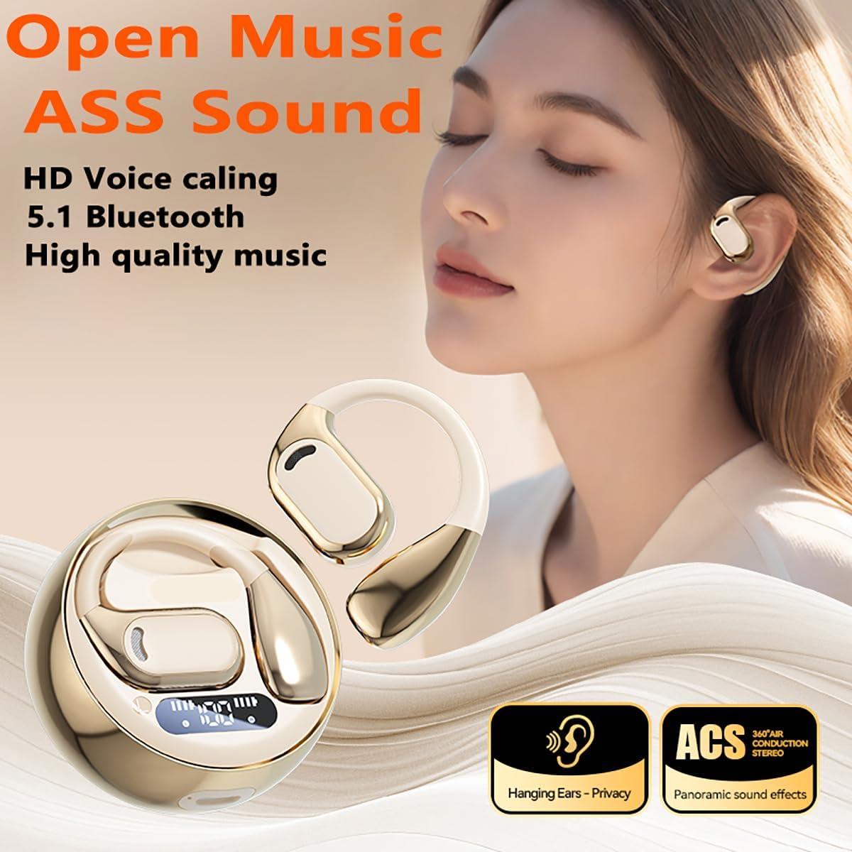 AI Language Translator Earbuds,Translation Headphones Real Time with APP for iPhone & Android,144-Language Bluetooth Ear Buds Translating Device,Wireless Translator Headset,Gold