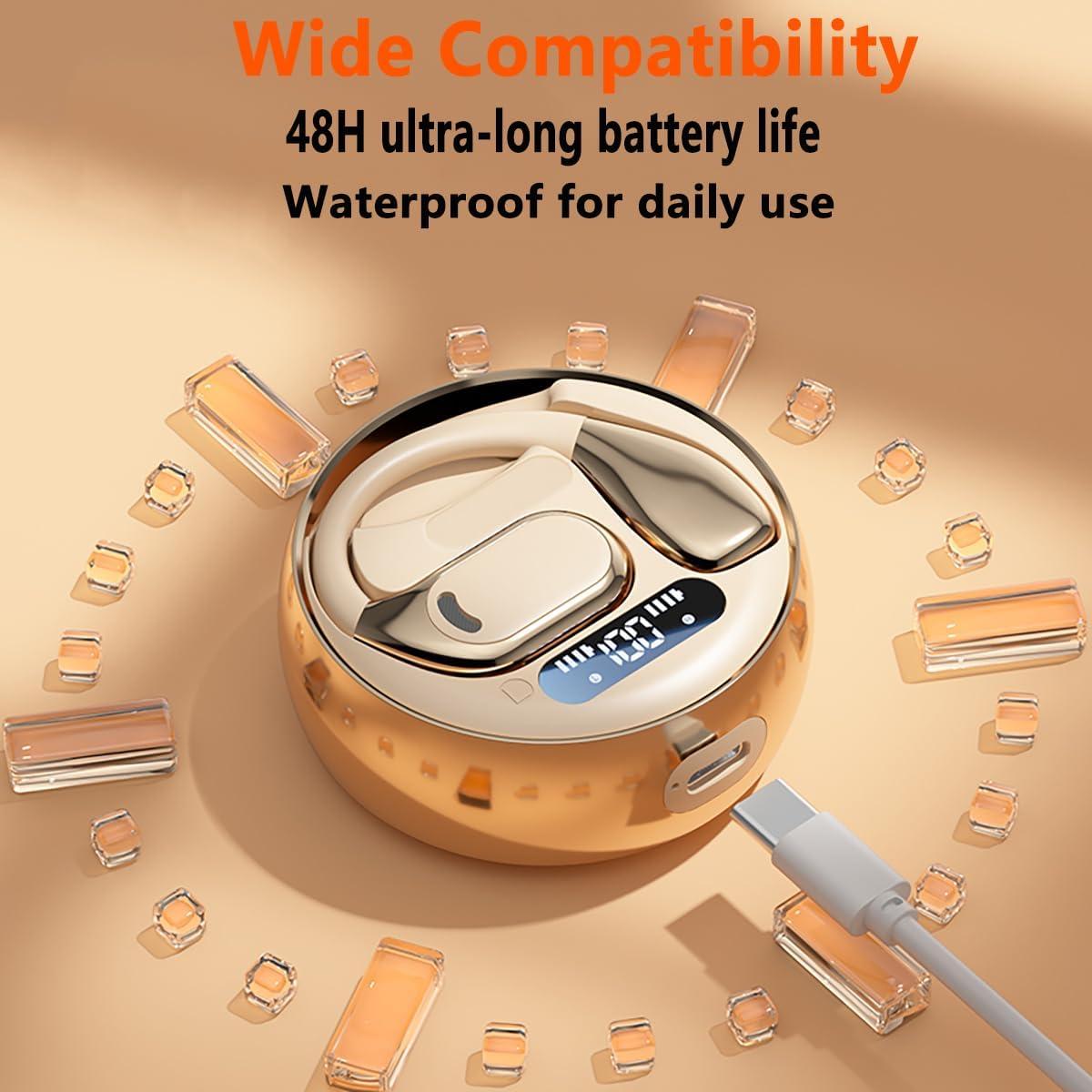 AI Language Translator Earbuds,Translation Headphones Real Time with APP for iPhone & Android,144-Language Bluetooth Ear Buds Translating Device,Wireless Translator Headset,Gold