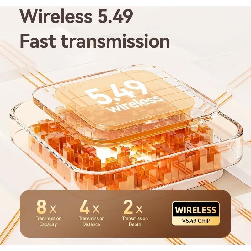 AI Language Translator Earbuds,Translation Headphones Real Time with APP for iPhone & Android,144-Language Bluetooth Ear Buds Translating Device,Wireless Translator Headset,Gold