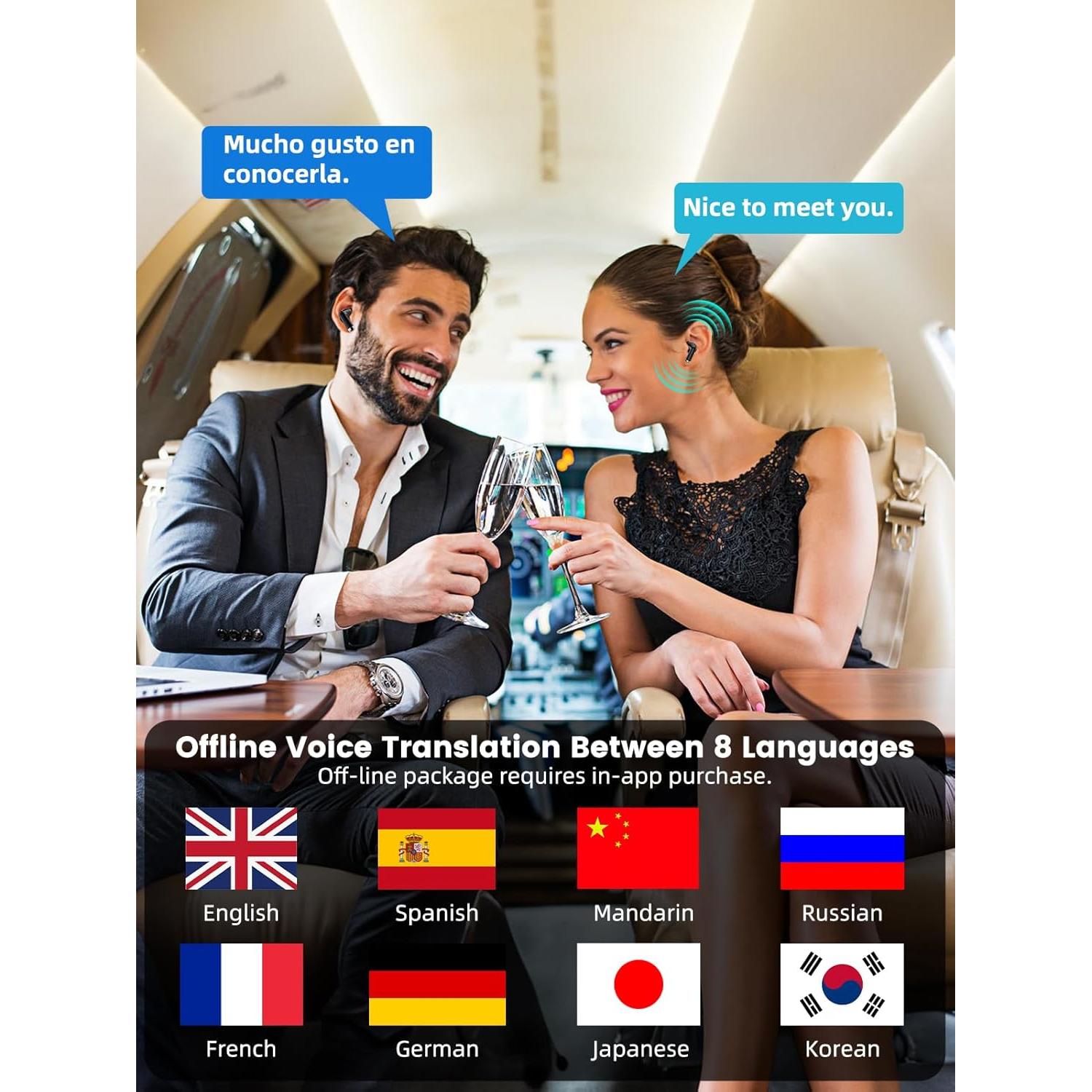 Auriculares Traductores AI Lopnord - Traducción 144 Idiomas