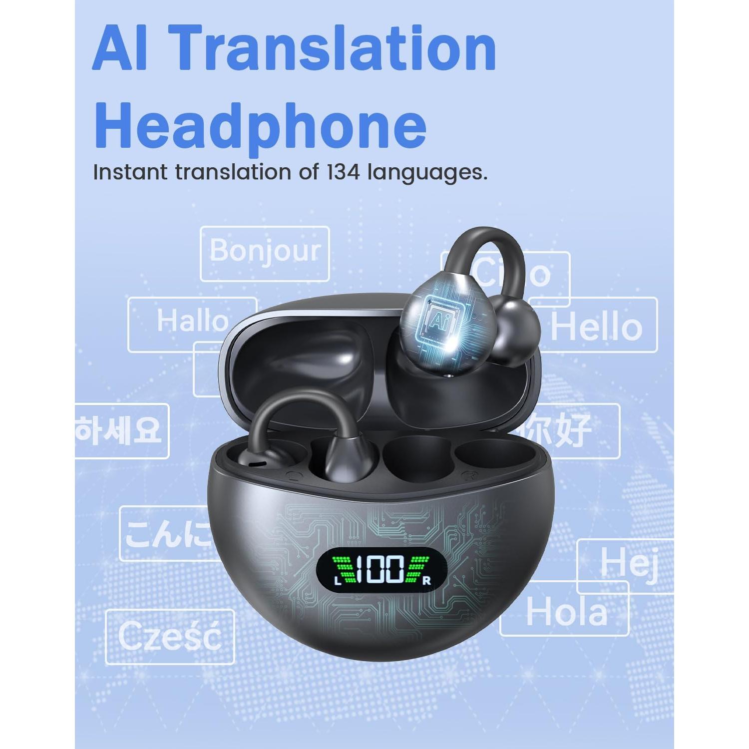 Auriculares de Traducción ANSTEN M79 AI, 134 Idiomas, Bluetooth