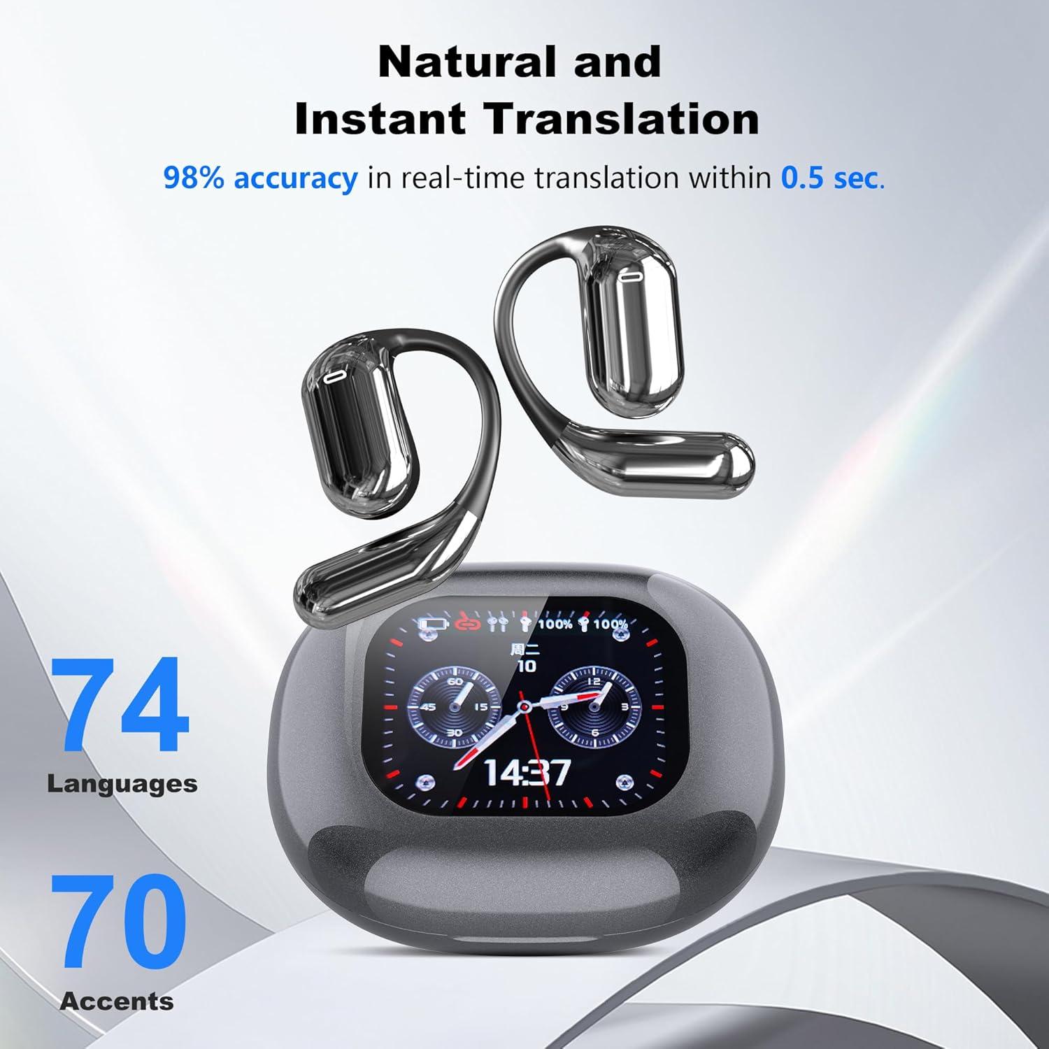 Auriculares Traductores Inalámbricos AI KingAnDa 144 Idiomas