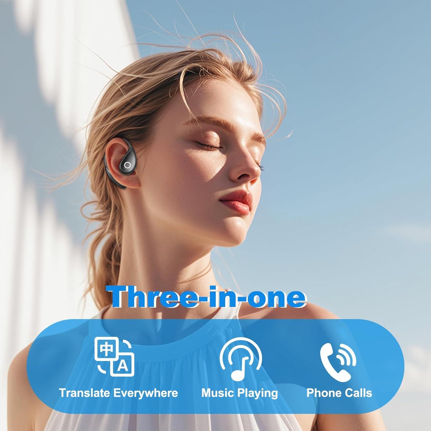 Auriculares Traductores AI Mrryiio M95 3 en 1 Negro