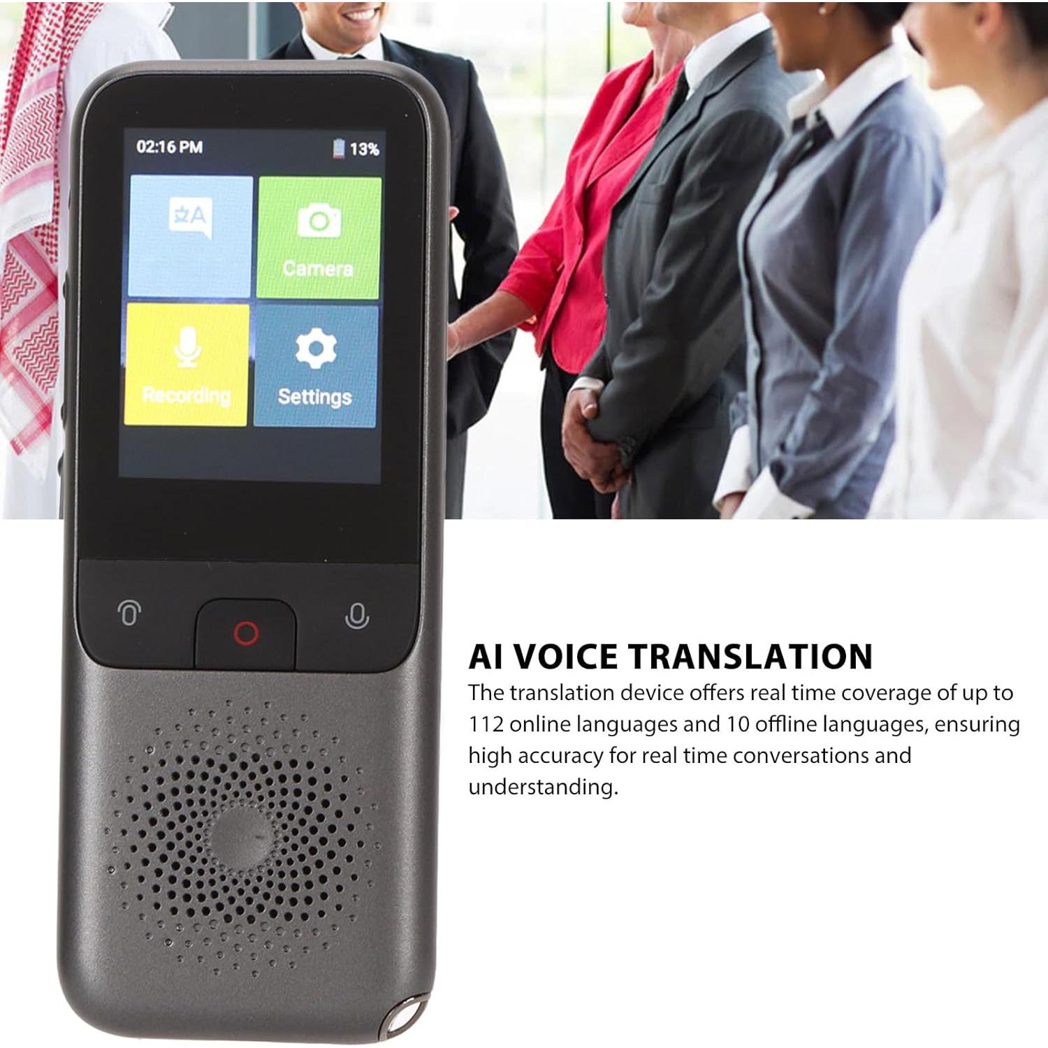 Traductor de Voz AI Luqeeg 2.4" 112 Idiomas en Línea