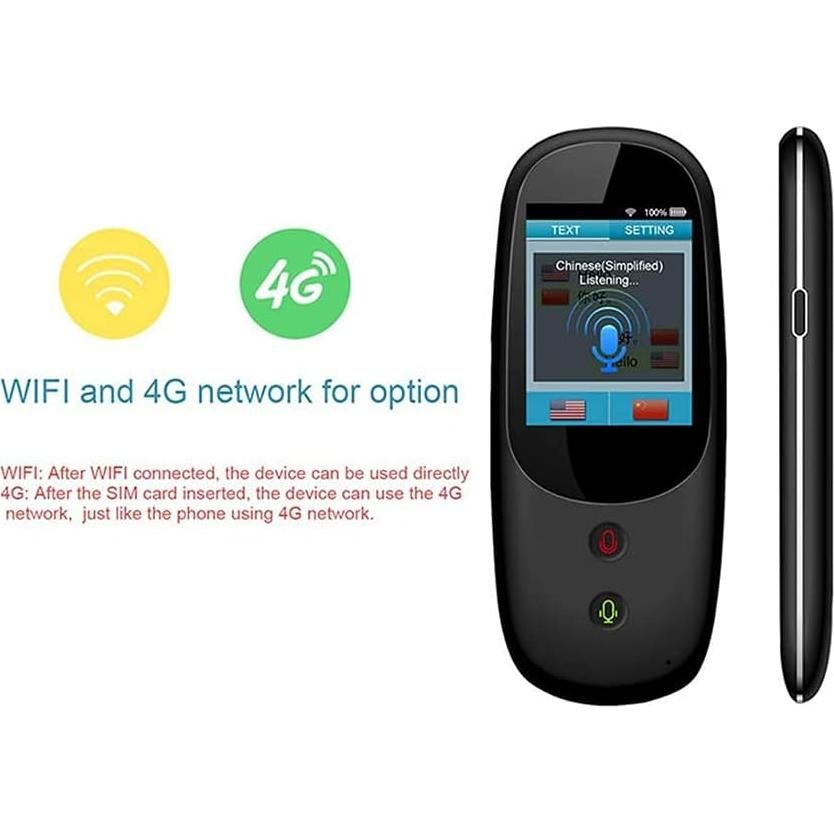 Traductor de Idiomas Inteligente ZHANQUAND 41 Idiomas 2.4" WiFi