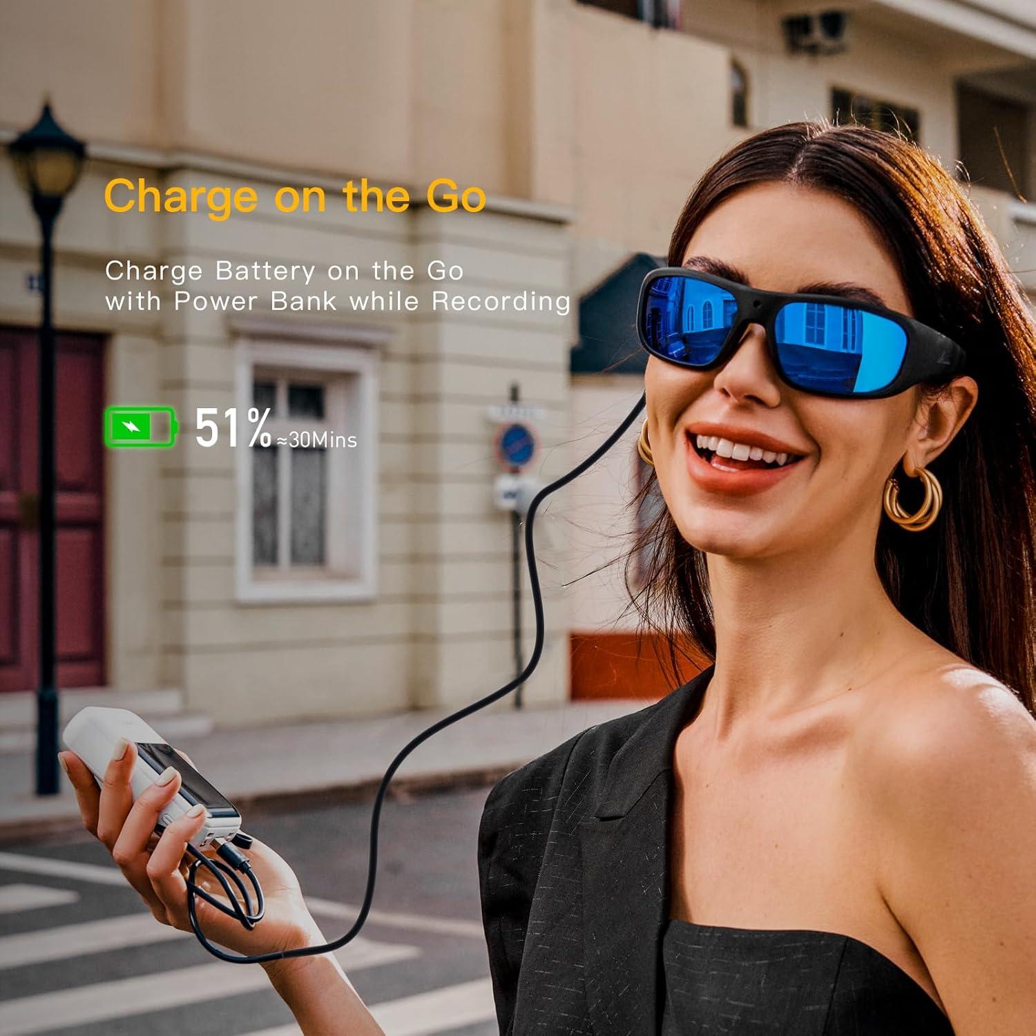 Gafas de Cámara OhO Sunshine 128GB 1080P UV400 Unisex