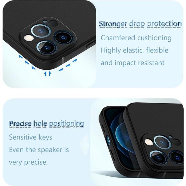 Phone Case for XReal Beam Pro (6.5"), with [1 X Tempered Glass Screen Protector], Ultra-Thin Soft Silicone Skin, Black Shockproof Bumper Cover for XReal Beam Pro - Mirror