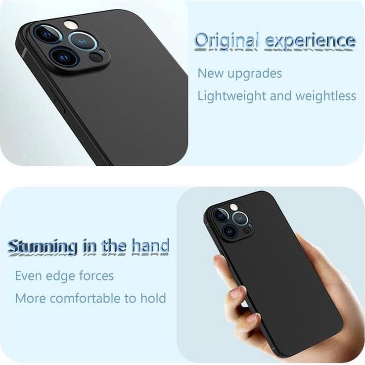 Phone Case for XReal Beam Pro (6.5"), with [1 X Tempered Glass Screen Protector], Ultra-Thin Soft Silicone Skin, Black Shockproof Bumper Cover for XReal Beam Pro - Mirror