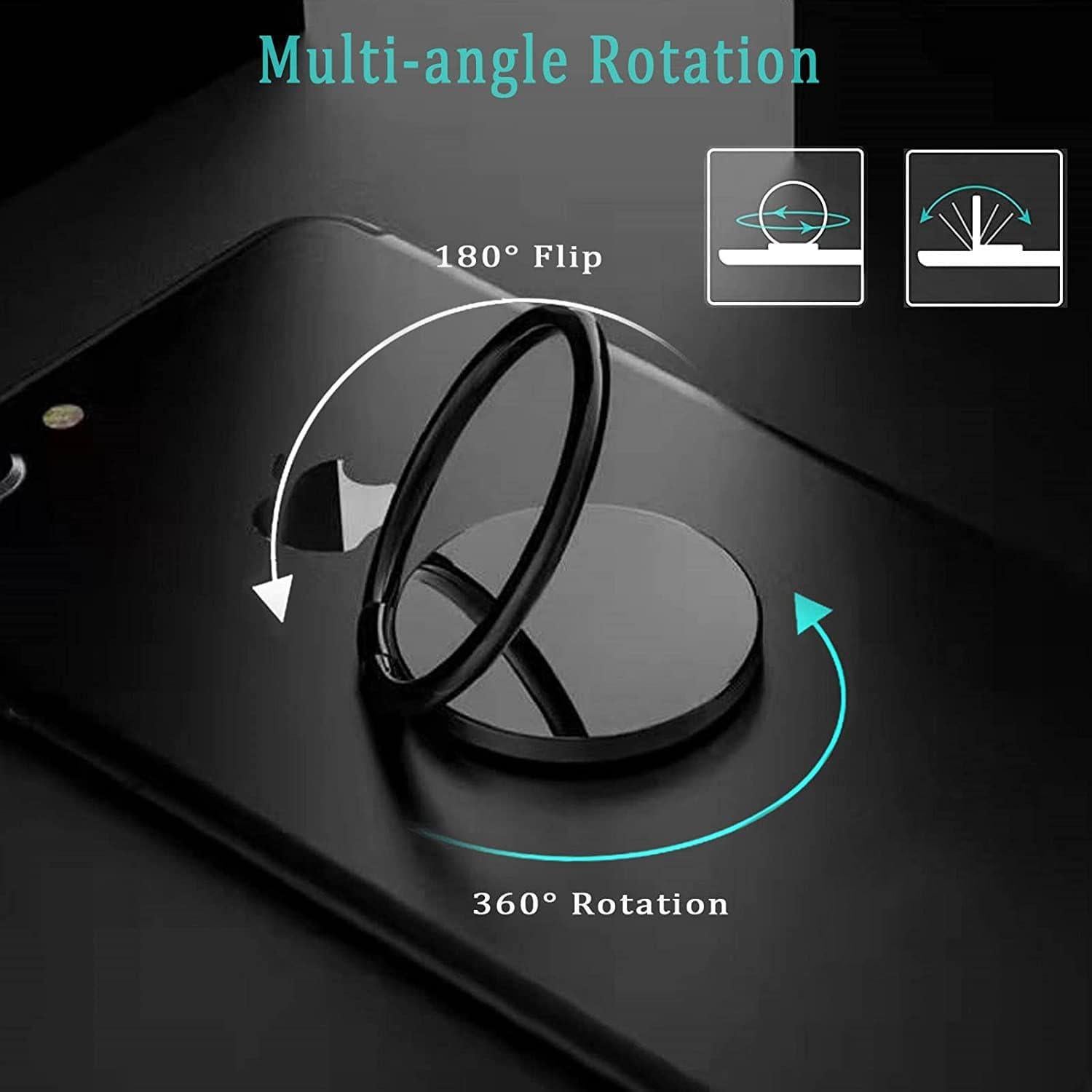 for Xreal Beam Pro AR Case, [ 1 x Tempered Glass Protective Film], Shockproof TPU Bumper, with [360° Rotation Ring Kickstand] Phone Case for Xreal Beam Pro AR (6.50") - Pear Blossom
