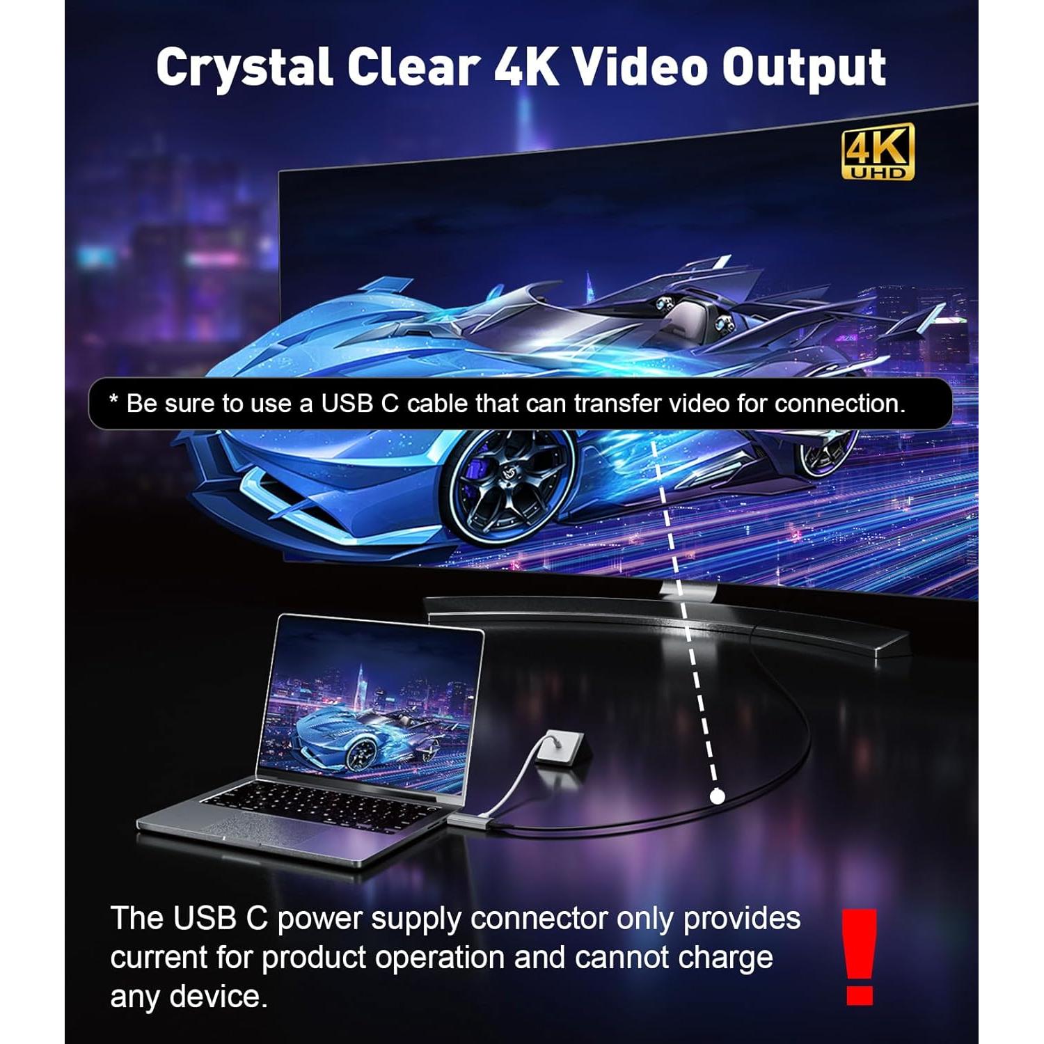 Adaptador HDMI a USB C UANTIN 4K 60Hz Macho a Hembra