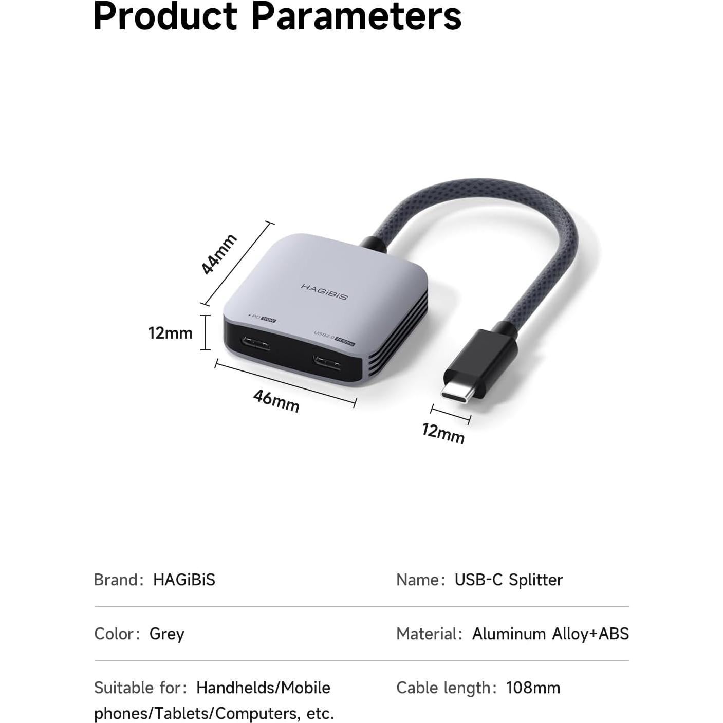 Adaptador USB-C a Gafas AR Hagibis 8K 100W Carga Rápida