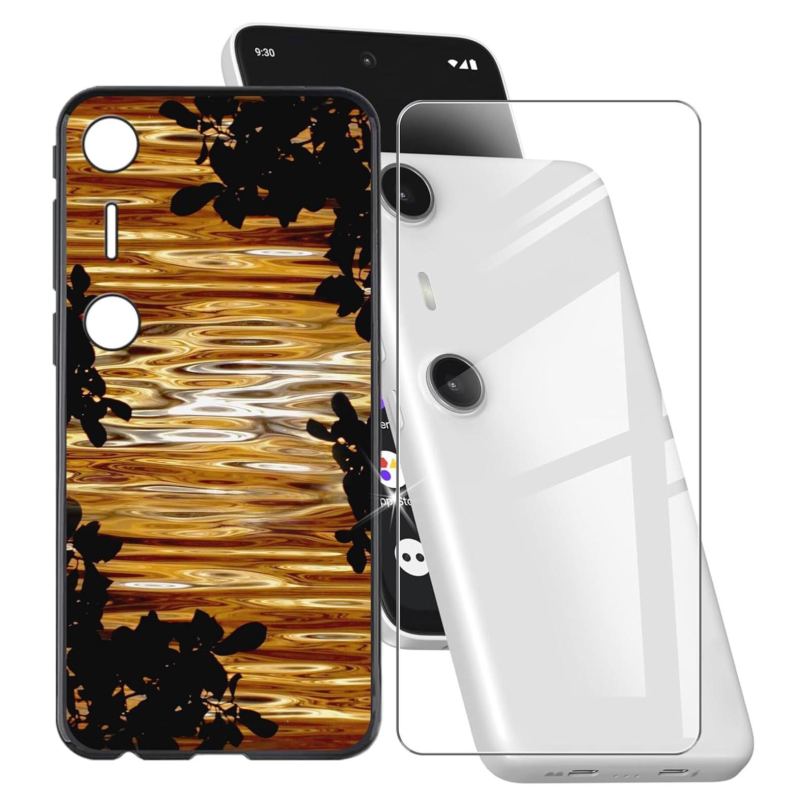 Phone Case for Xreal Beam Pro (6.50"), [1 x Tempered Glass Protective Film], Black Soft TPU Shell Ultra-Thin [Anti-Scratch] [Shockproof] Case for Xreal Beam Pro - XV37