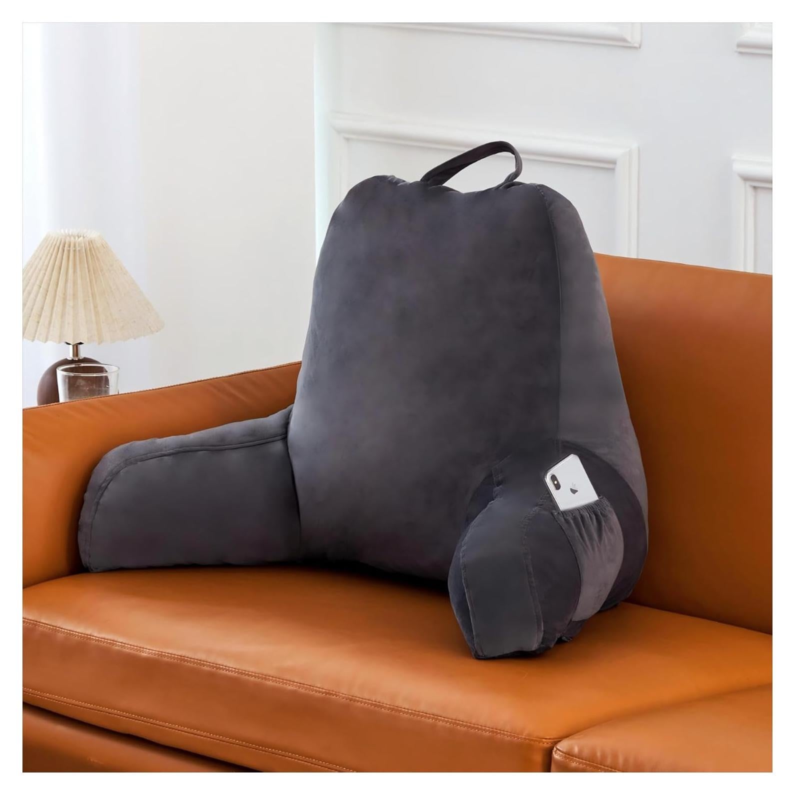 Cojín de Lectura IPYNBAP Terciopelo Gris 45.72cm Espuma