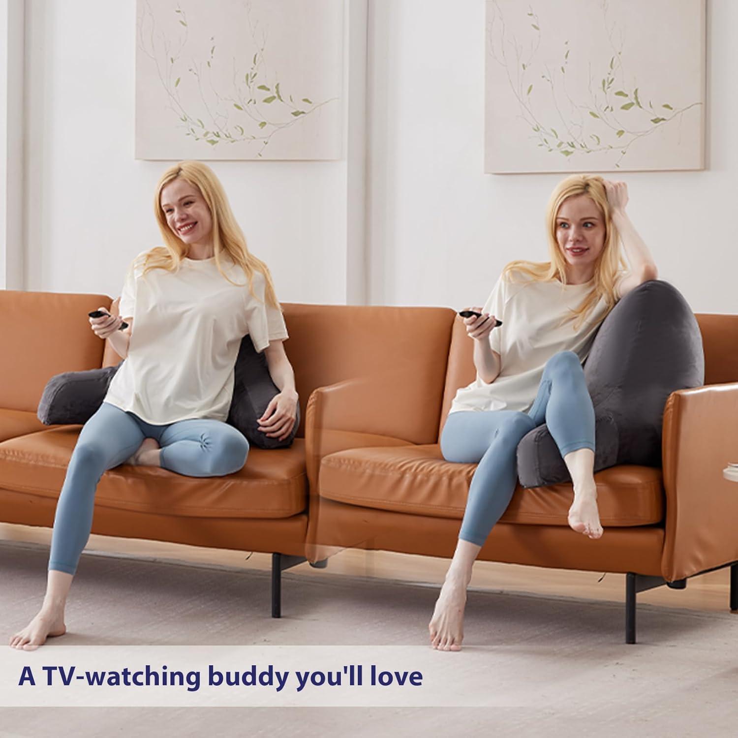 Cojín de Lectura IPYNBAP Terciopelo Gris 45.72cm Espuma