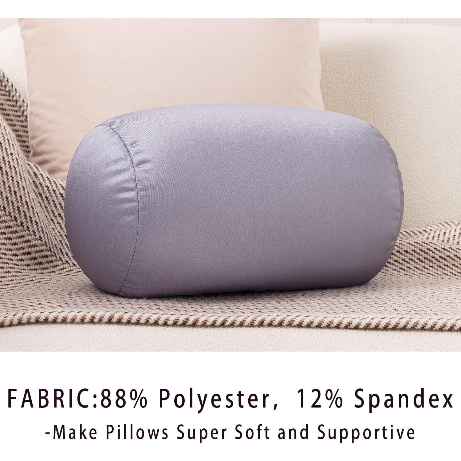 Almohada Bolster de Microperlas Focustree Gris Oscuro 30.48 cm