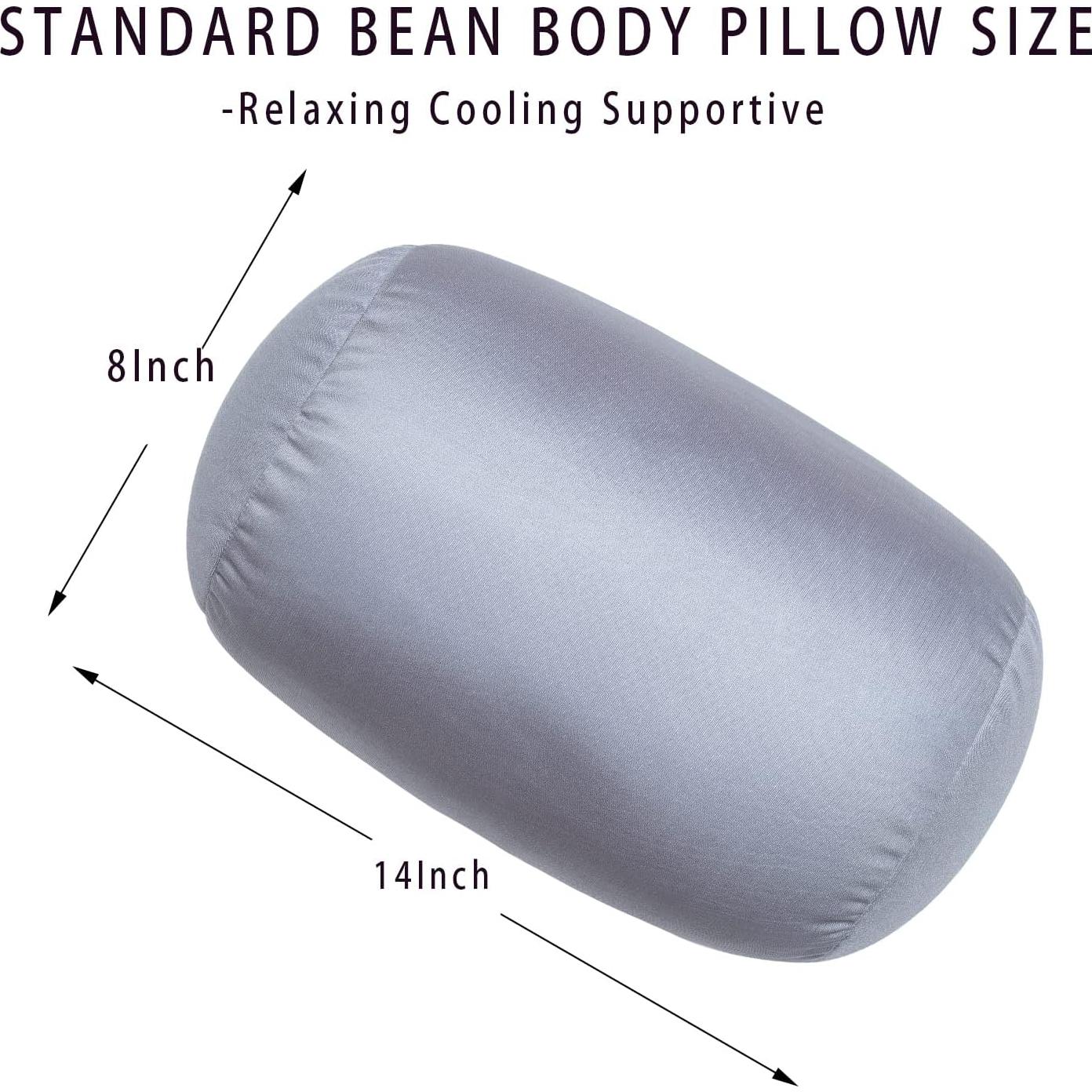 Almohada Bolster de Microperlas Focustree Gris Oscuro 30.48 cm