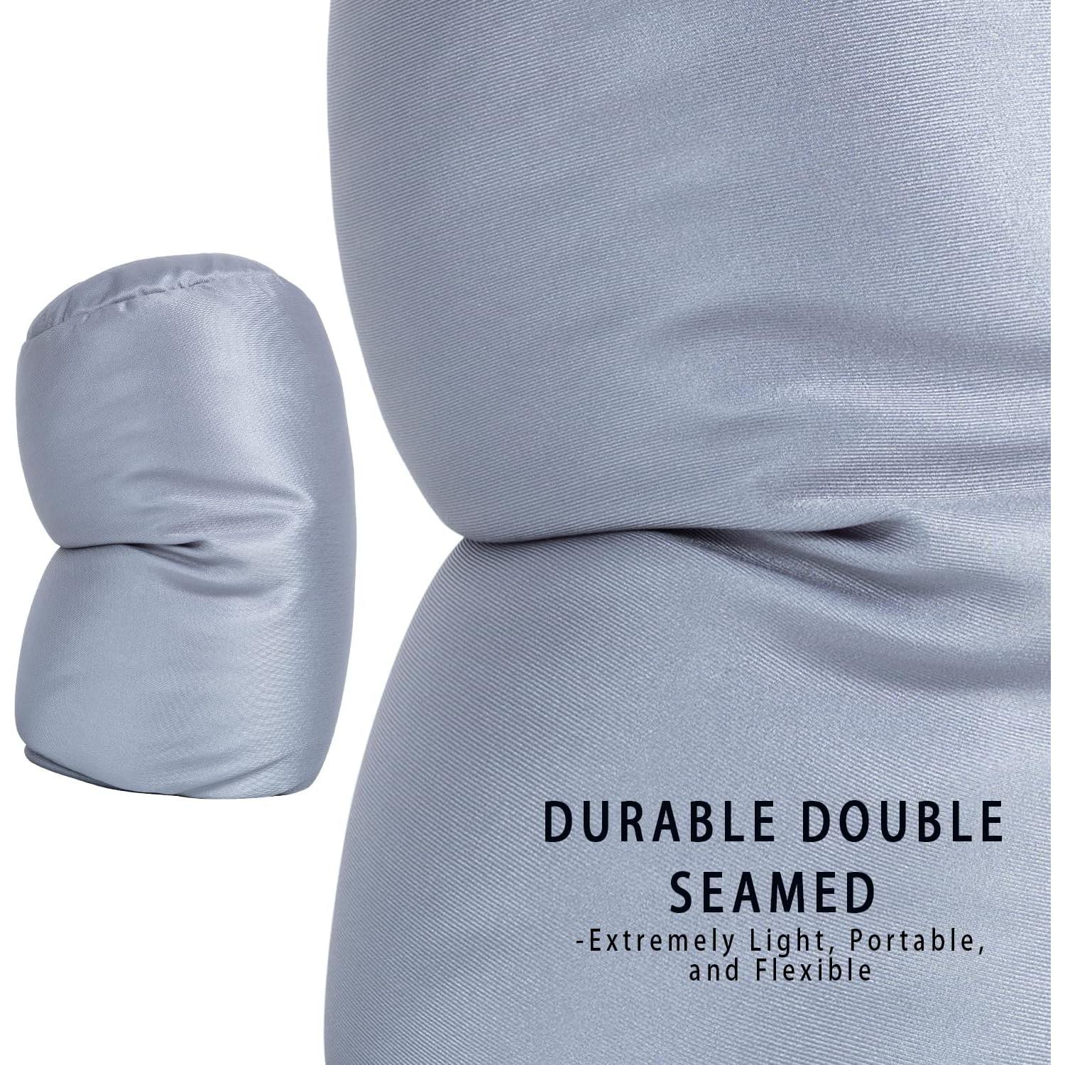 Almohada Bolster de Microperlas Focustree Gris Oscuro 30.48 cm