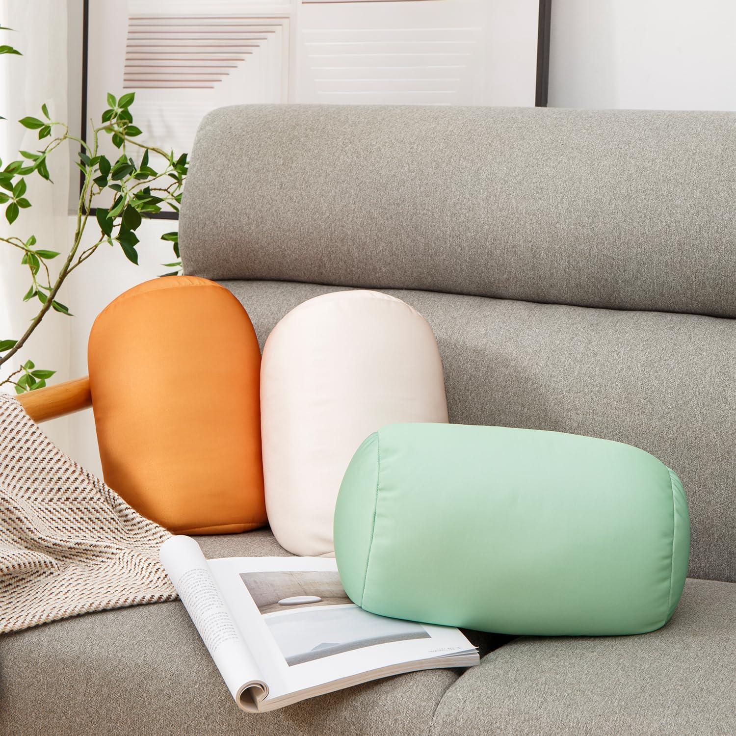 Almohada Bolster de Microperlas Focustree Gris Oscuro 30.48 cm